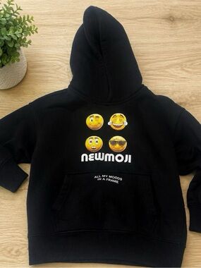 Zara Black Hoodie with newmoji